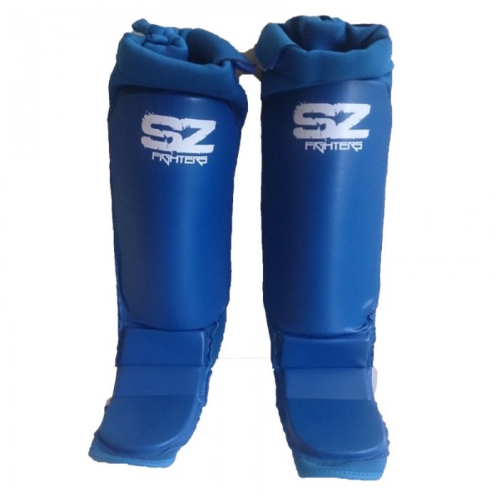 SZ Fighters - MMA Протектори за крака (Изкуствена кожа) - Сини